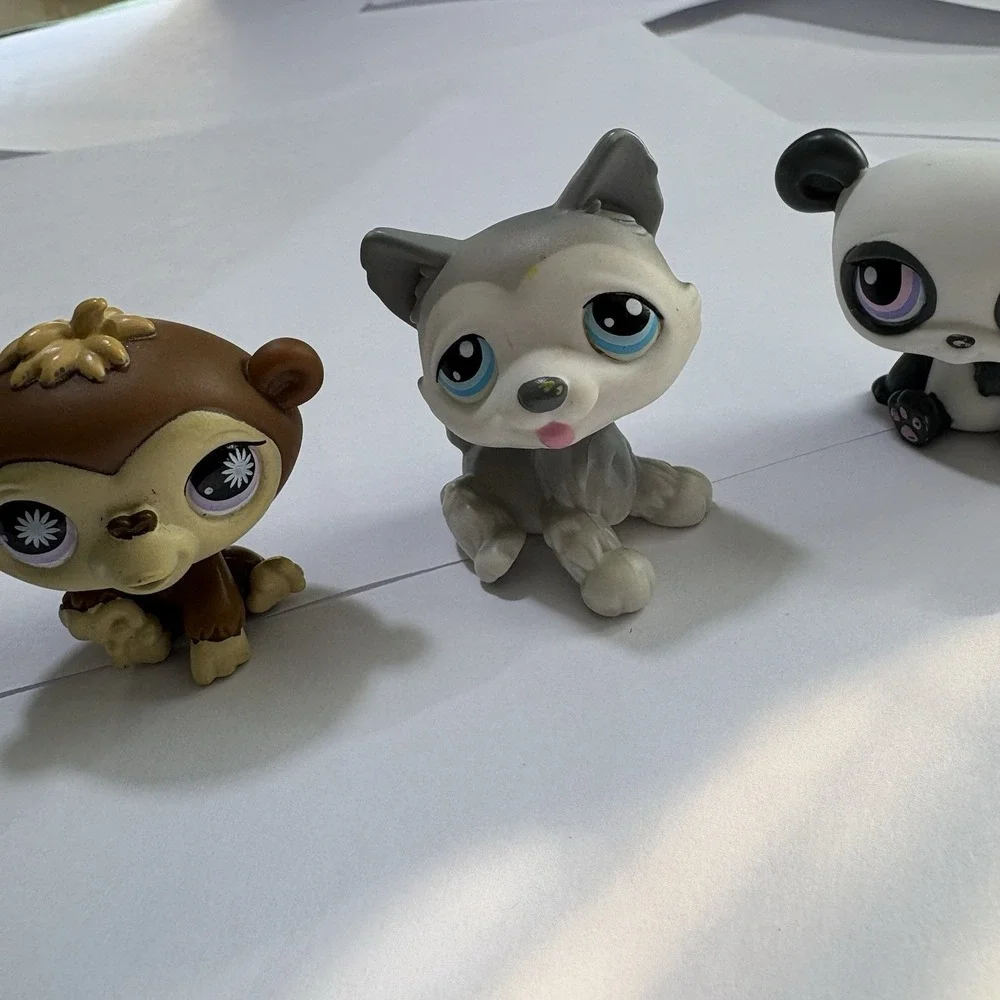 LPS Littlest Pet Shop Lot‎ 6 Mixed Pets Gen 1 Husky Dog Panda Monkey Penguin